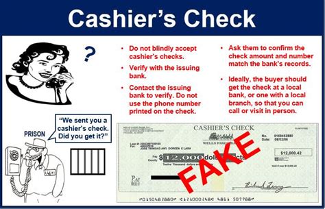 are there counterfeit cashier's checks